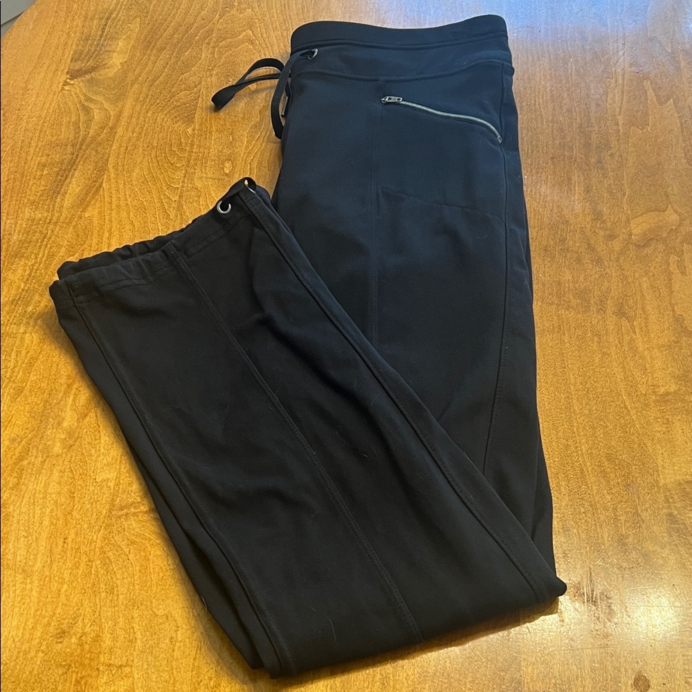 Athleta Black Jogger Pants with Zip Pocket
